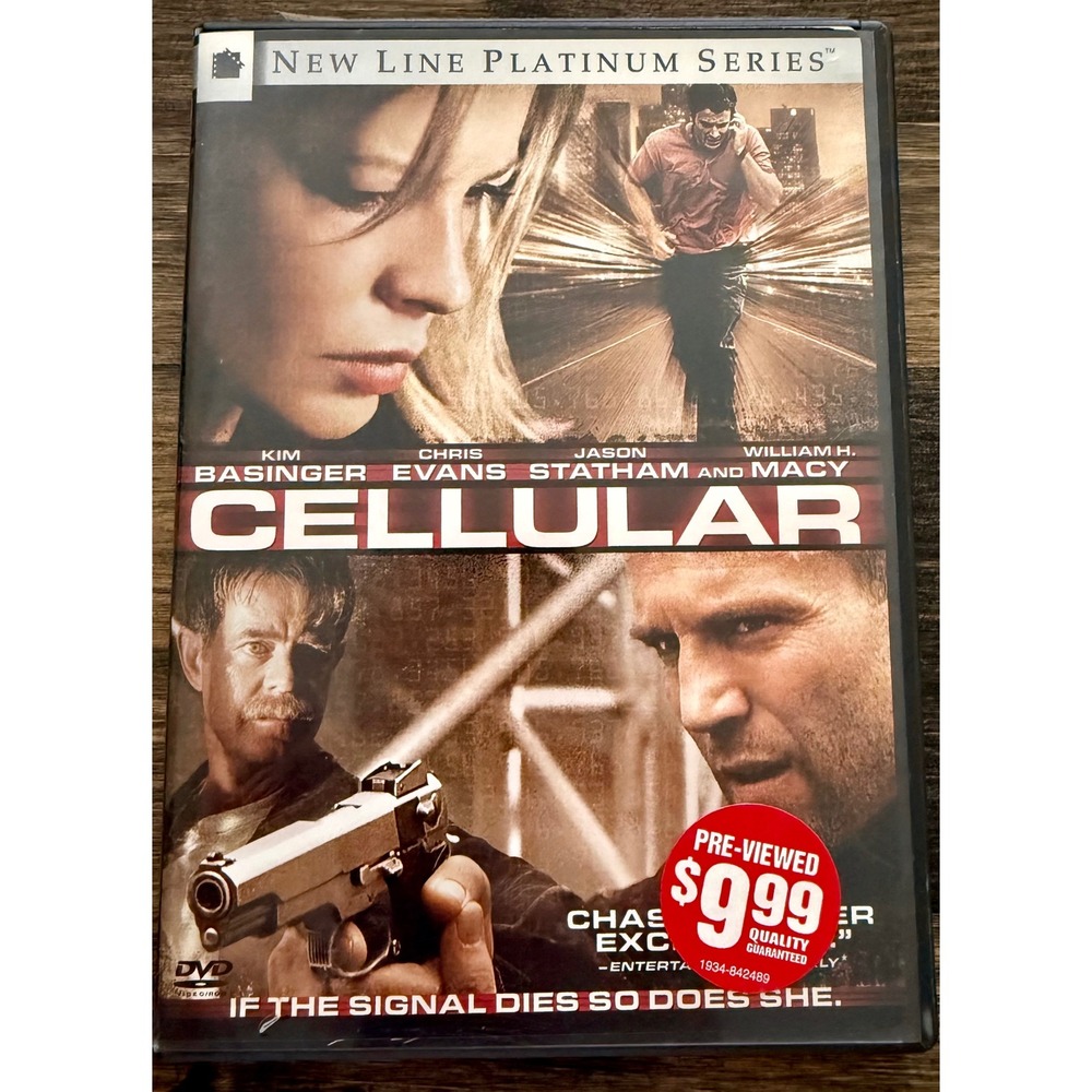 New Line Cellular DVD Widescreen Good Chris Evans Jason Statham Action Thriller